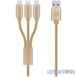 Bounce Cord Series 3 in 1 Charge cable - Gold
