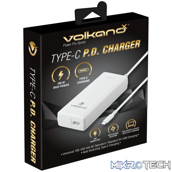 1 VolkanoX Power Pro 100W Type-C P.D. Charger - Image 1