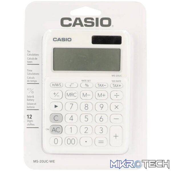 1 Casio MS-20UC - Desktop calculator 12 Digit - White - Image 1