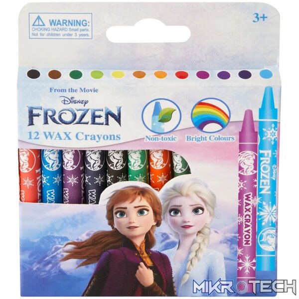 1 Frozen 12 Wax Crayons Multi - Image 1