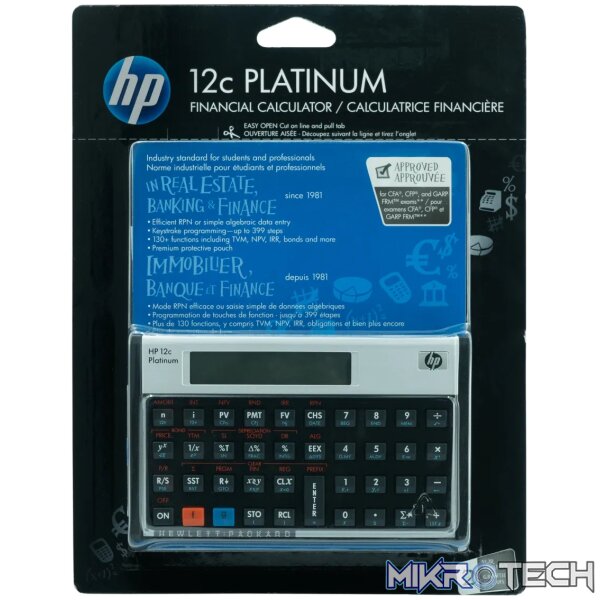 1 HP 12C Platinum - (Algebraic or RPN) Financial Calculator - Image 1