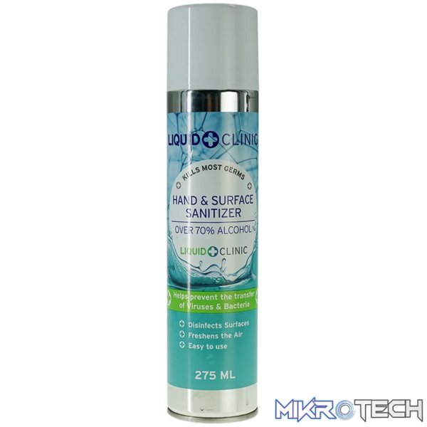 Liquid Clinic - Hand Sanitizer 275ml Aerosol - Image 2