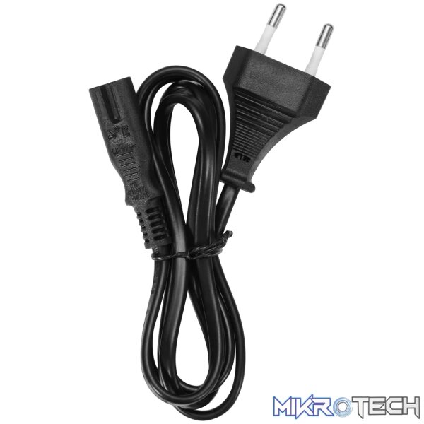 1 Power Cable 2 pin Figure 8 to 2 Pin 1.2m 5A - black - Image 1