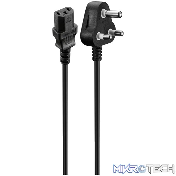 1 Power Cable 3 pin IEC to Type-M 1.8m 10A - black - Image 1
