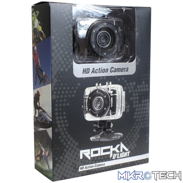 1 Rocka D'Light Series 720P Action Camera- Black - Image 1