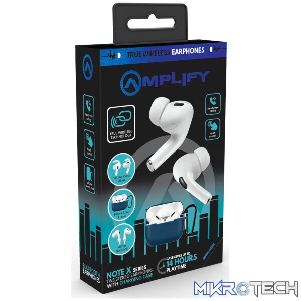 1 Amplify Note X Series TWS Earphones + Case - Blue Cover - Image 1