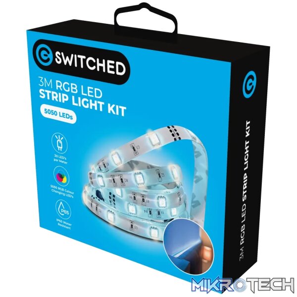 1 SWITCHED 3M RGB LED Strip Light Kit - Image 1