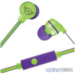 Amplify Sport Quick series earbuds with mic - Green/Purple