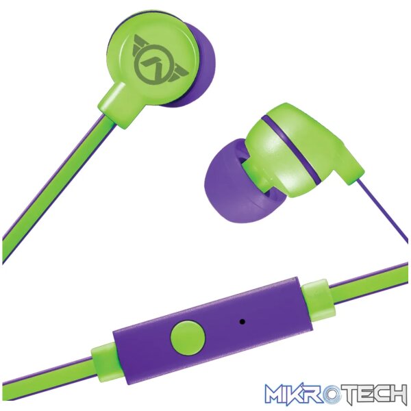 1 Amplify Sport Quick series earbuds with mic - Green/Purple - Image 1