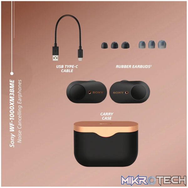 Sony WF-1000XM3 (Black) TWS Noise Cancelling Earphones - Image 9