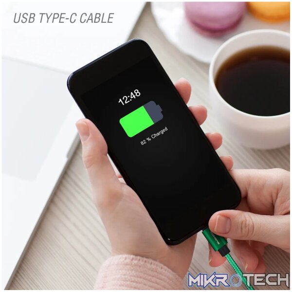 Volkano Slim Series Type-C Cable - Black - Image 10