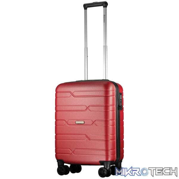 Highlander Bondi ABS 4-Wheel Spinner 55cm Luggage Red - Image 11