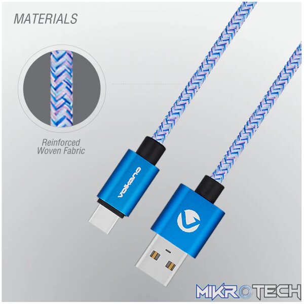 Volkano Fashion series cable Micro USB 1.8m - Sky-Blue - Image 10