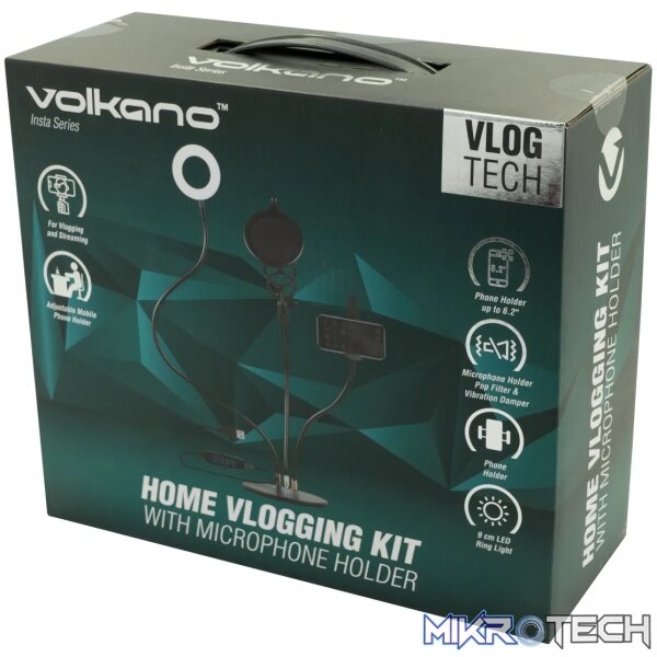 Volkano Insta series Ring light, phone holder, desk clamp - Image 10