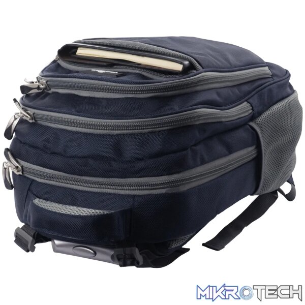Volkano Orthopaedic Trolley Backpack 35L - Navy/ Grey - Image 11