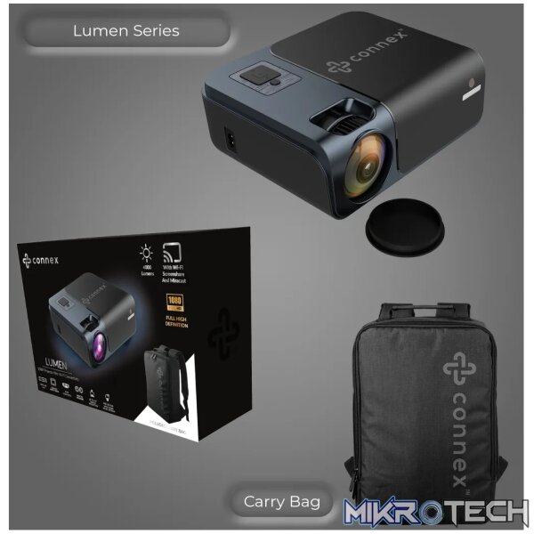 Connex Lumen series 1080P Projector with WIFI - Black - Image 11