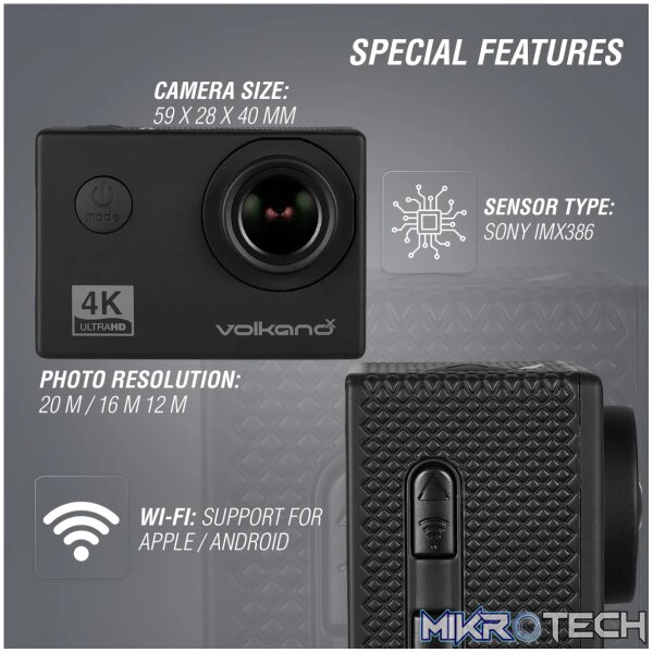 VolkanoX Vision 2.0 UHD Full 4K Action Camera - Image 10