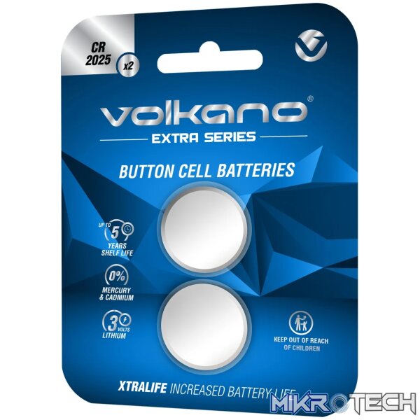 Volkano Extra series CR2025 Pack of 2 Batteries - Image 2