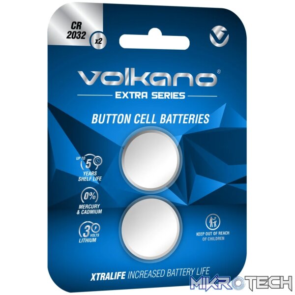 Volkano Extra series CR2032 Pack of 2 Batteries - Image 2