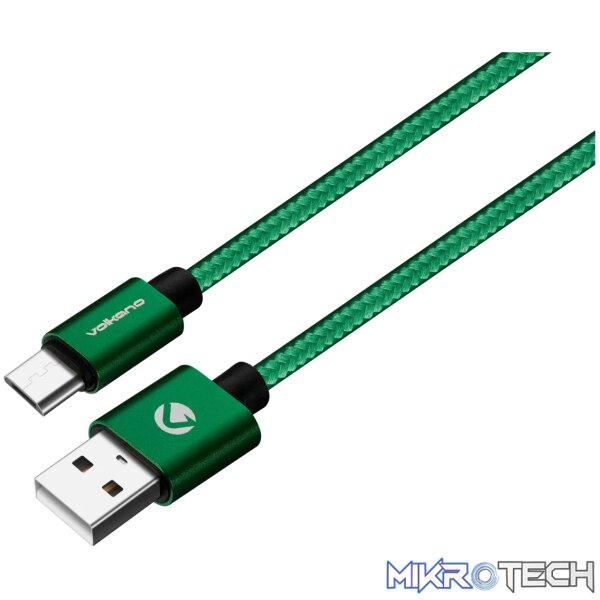 Volkano Fashion series cable Micro USB 1.8m - Apple Green - Image 2