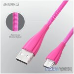 Volkano Fashion series cable Micro USB 1.8m - Lumo - Pink - Image 2