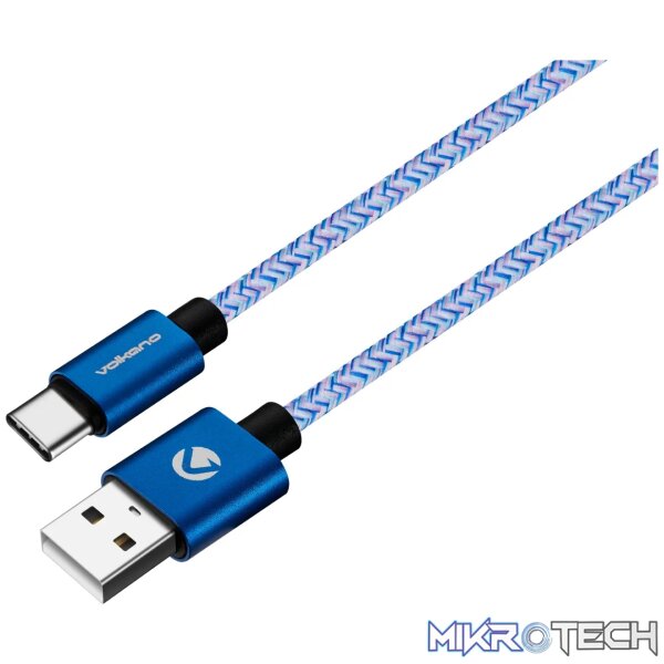 Volkano Fashion series cable Micro USB 1.8m - Sky-Blue - Image 2