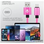 Volkano Fashion series cable Type-C 1.8m - Lumo - Pink - Image 2
