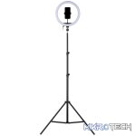 Volkano Insta Series 12 inch Ring Light on Tripod - Black - Image 2