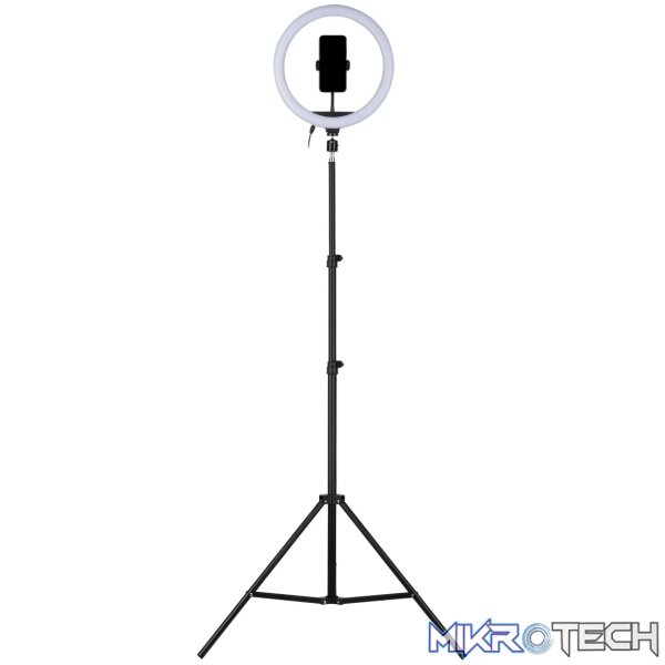 Volkano Insta Series 12 inch Ring Light on Tripod - Black - Image 2