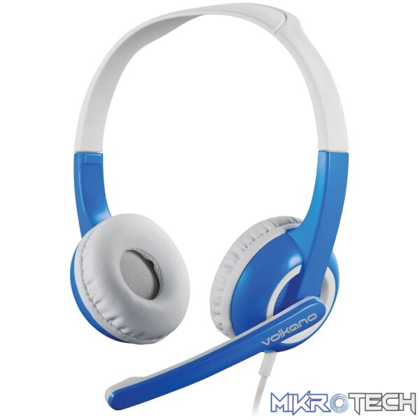 Volkano Kids Chat Junior series headset with mic - Blue - Image 2