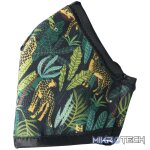 Anti-Microbial Printed Mask Ladies Jungle - Navy - Image 3