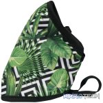 Anti-Microbial Printed Mask Ladies Leaves - Green - Image 4