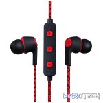Volkano Moda- Nylon Bluetooth Earphones with Carry case-RD - Image 2
