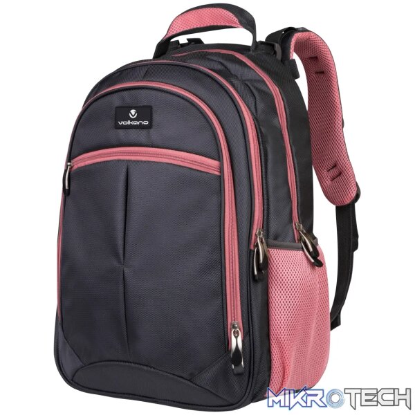 Volkano Orthopaedic Backpack 36L - Dark Grey/ Pink - Image 2