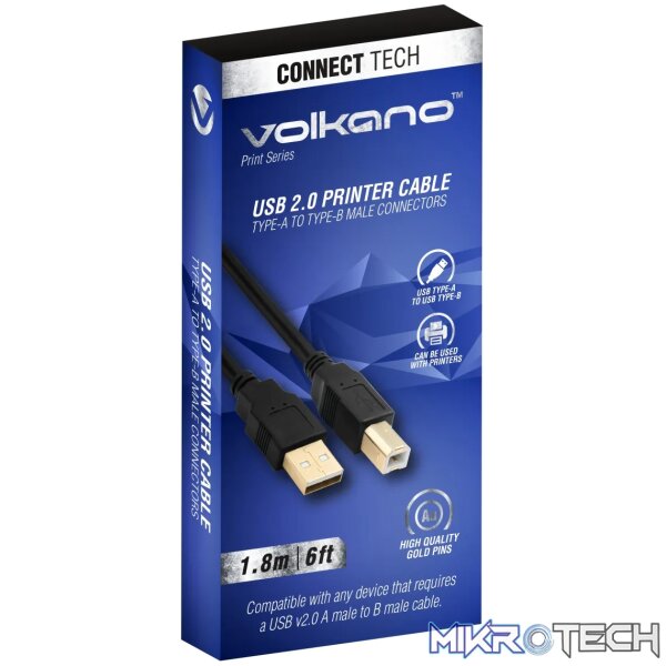 Volkano Print series USB printer cable 1.8 m - Image 2