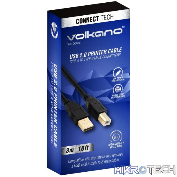 Volkano Print series USB printer cable 3 m - Image 2