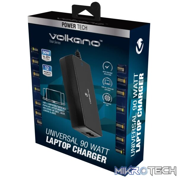 Volkano Total series Universal 90 Watt laptop charger - Image 2