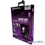 Volkano Weave Series Fabric Braided Micro USB Cable 3m - Bla - Image 2