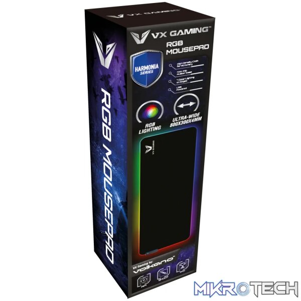 VX Gaming Harmonia RGB Mousepad Extra Wide 800x300x4mm - Image 4