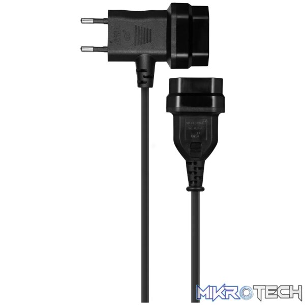 Cable Extender 2Pin Euro to T Shape AC 2Pin Euro Socket 2M - Image 2