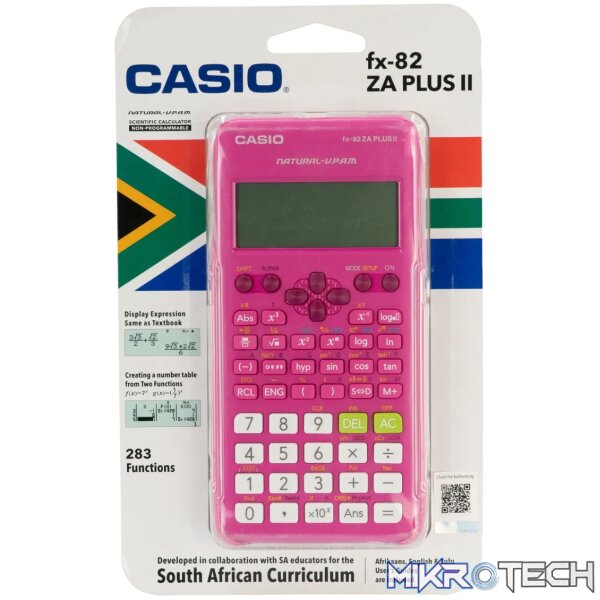 Casio FX-82 ZA Plus II Calculator - Pink - Image 2
