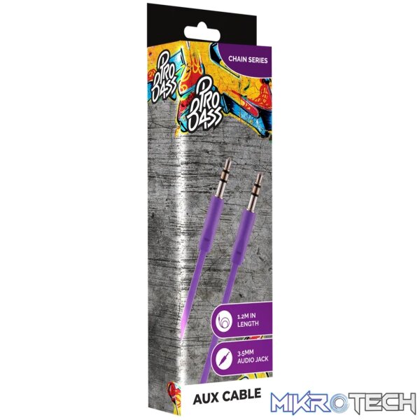 Chain series 1.2m Aux Cable- Purple - Image 2