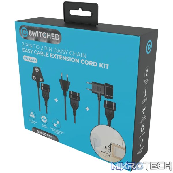 Easy Cable Extender Daisy Chain Kit 2M - Black - Image 2