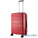 Highlander Bondi ABS 4-Wheel Spinner 65cm Luggage Red - Image 3