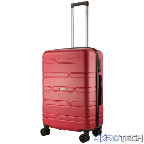 Highlander Bondi ABS 4-Wheel Spinner 65cm Luggage Red - Image 3