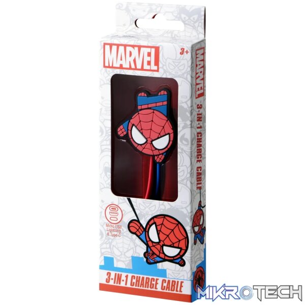 Marvel 3-in-1 charging cable - Spider-Man - Image 2