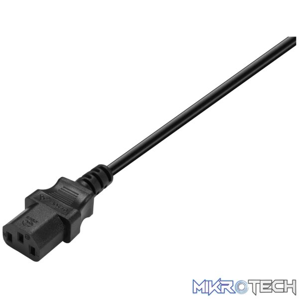 Power Cable 3 pin IEC to Type-M 1.8m 10A - black - Image 2