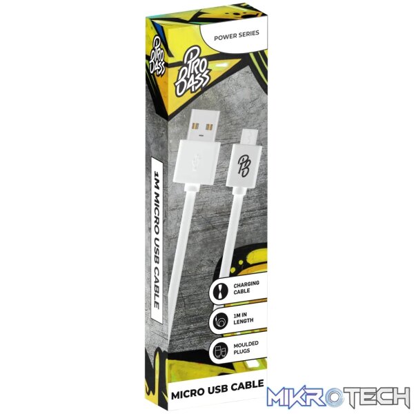 Power series Micro USB Cable- White - Image 2