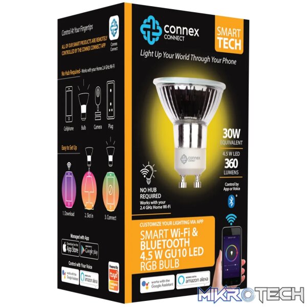 Smart WiFi Bulb 4.5W LED RGB White GU10 - Image 2