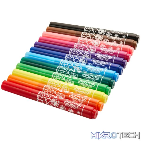 Spiderman 12 Jumbo Fibre Markers Multi - Image 2